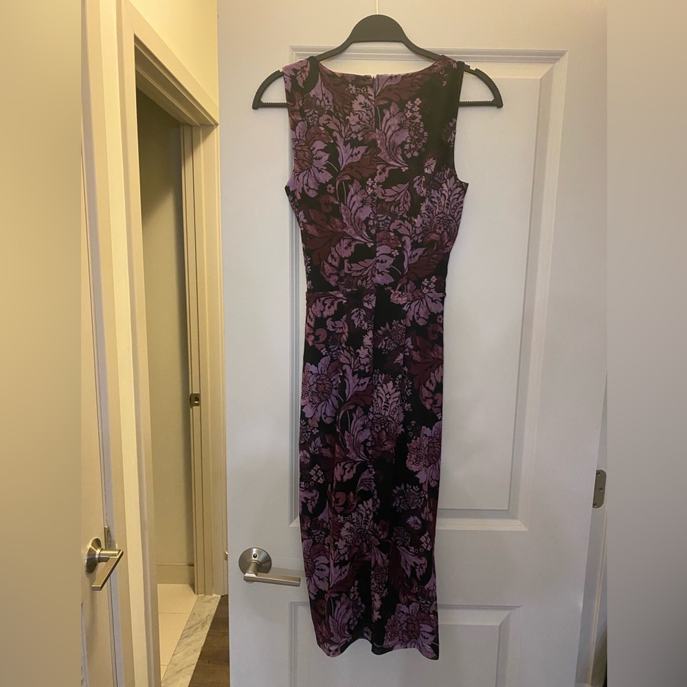 Whbm Ruched + Mesh Midi Dress - Picture 5 of 7